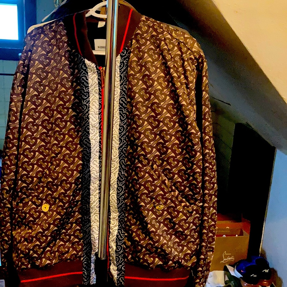 Monogram Burberry bomber jacket